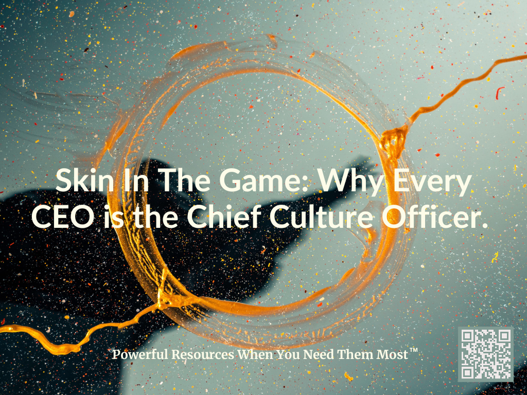 Read more about the article Skin In The Game: Every CEO is the Chief Culture Officer