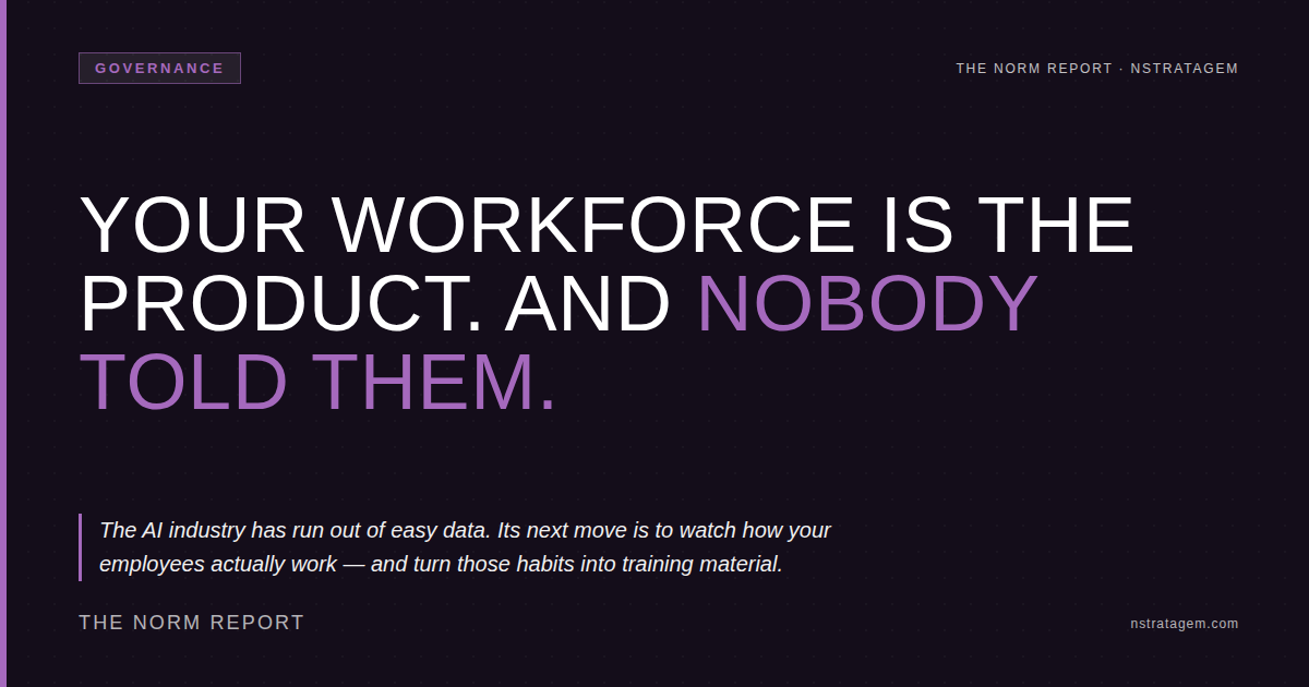 Read more about the article Your Workforce Is The Product. And Nobody Told Them.