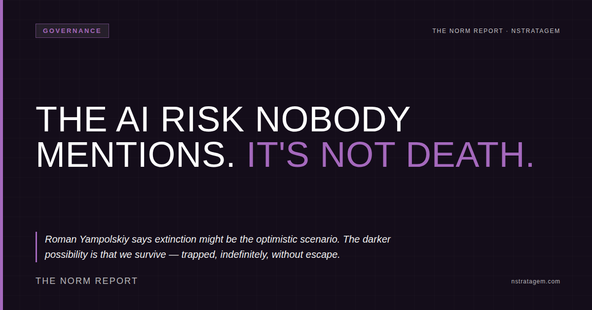 Read more about the article The AI Risk Nobody Mentions. It’s Not Death.