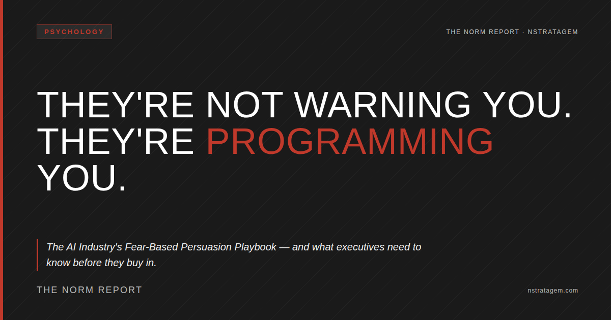 Read more about the article They’re Not Warning You. They’re Programming You.