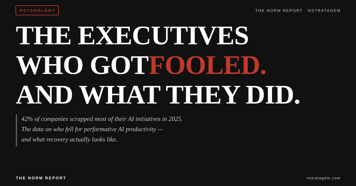Read more about the article The Executives Who Got Fooled. And What They Did.